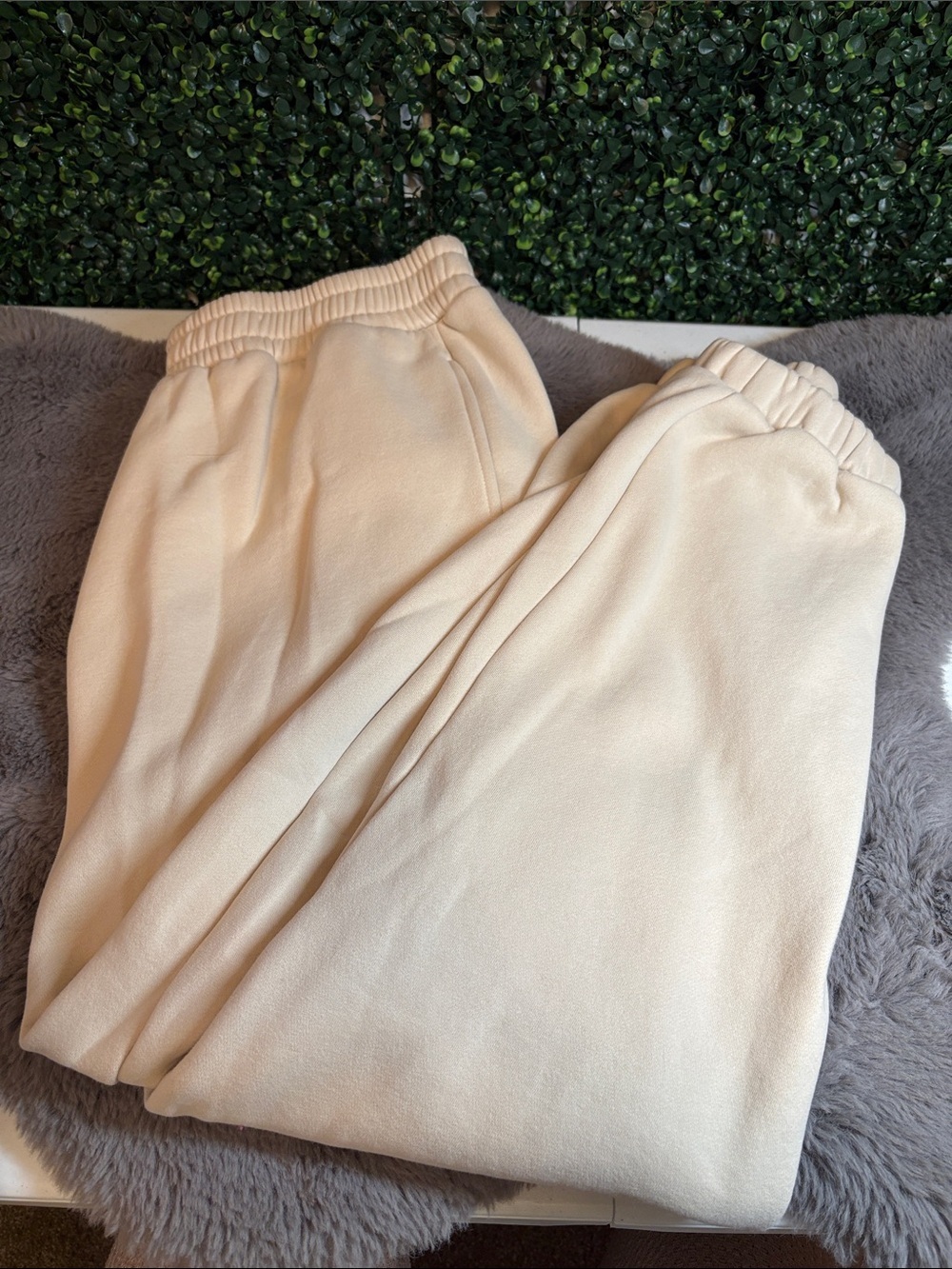 Men's Cream Comfrt Sweatpants Joggers Size XL